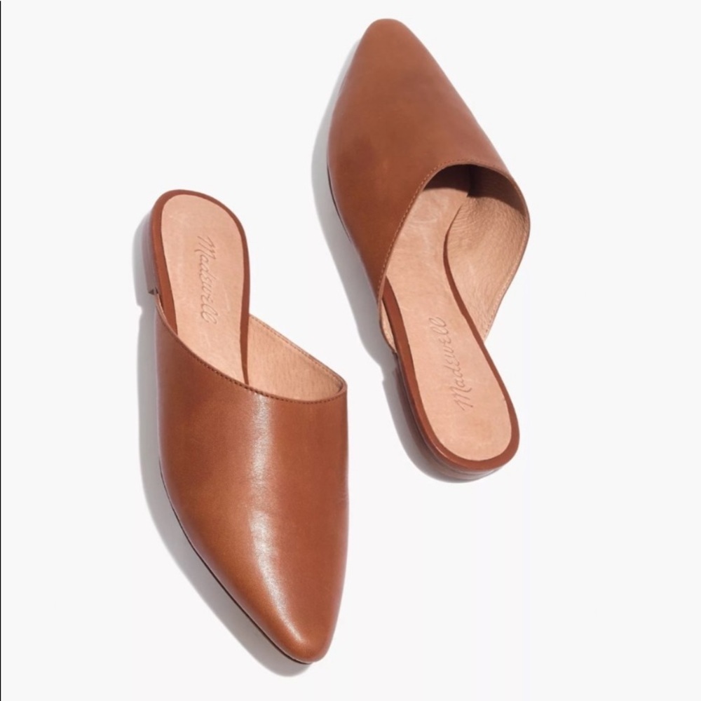 Madewell Remi English Saddle Leather Mules